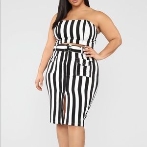Get in line stripe set fashion nova curve